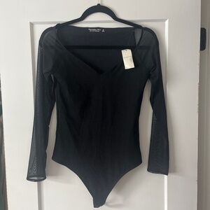 Abercrombie & Fitch Black Bodysuit MED NWT